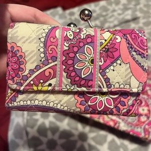 Vera Bradley pink paisley wallet never used